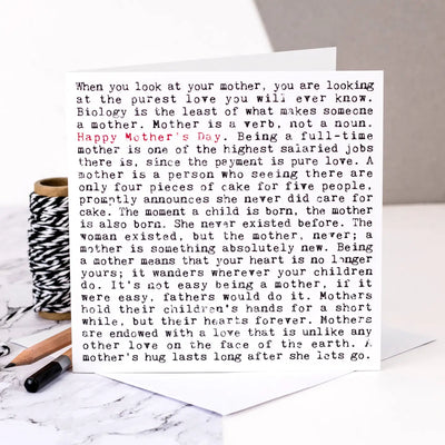 Mother's Day Card, Heartfelt Mother Quotes