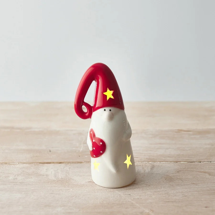 Nordic Gonk T-Light Holder With Red Hat
