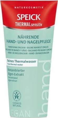 Speick Thermal Sensitive Hand & Nail Balsam with organic aloe vera and camellia oil.