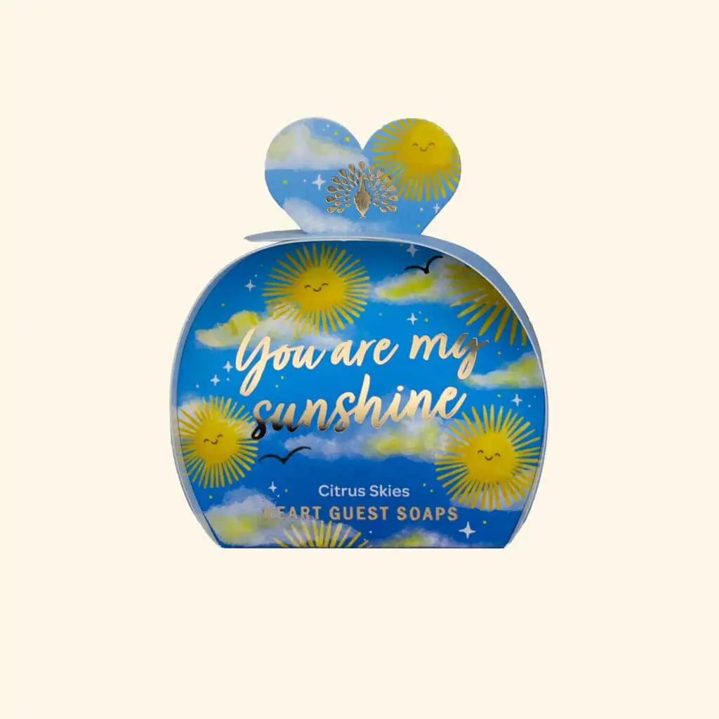 Occasions Citrus Skies You Are My Sunshine Heart Guest Soaps packaging.