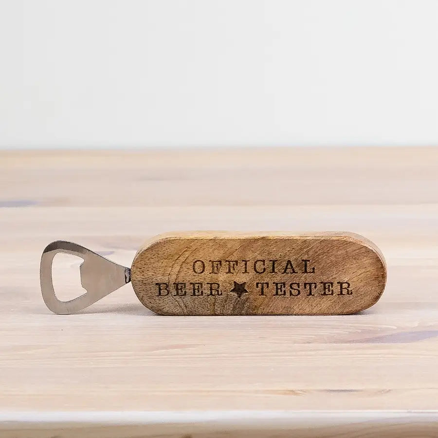Official Beer Taster bottle opener, 18cm, sleek and sturdy design.