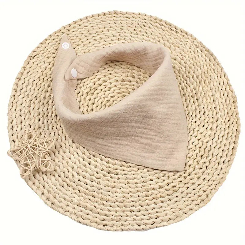 Cute & Practical Pale Brown Bandana Bib