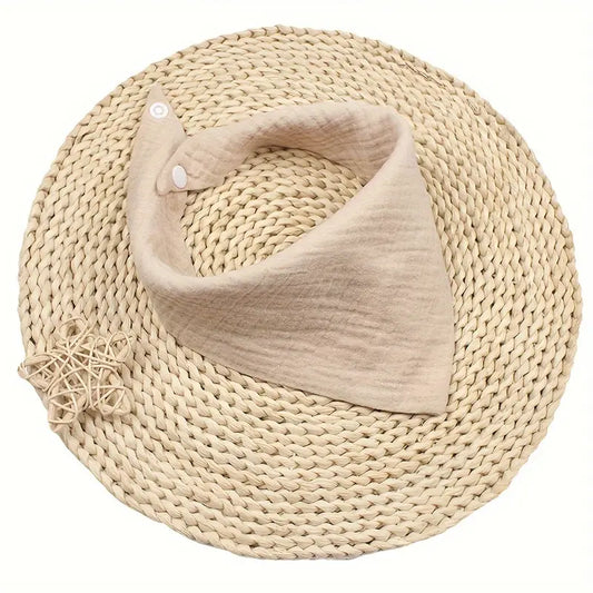 Cute & Practical Pale Brown Bandana Bib