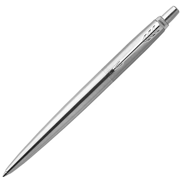 This Parker Jotter Ballpoint Pen in Stainless Steel & Chrome is a sleek, stylish writing instrument. 