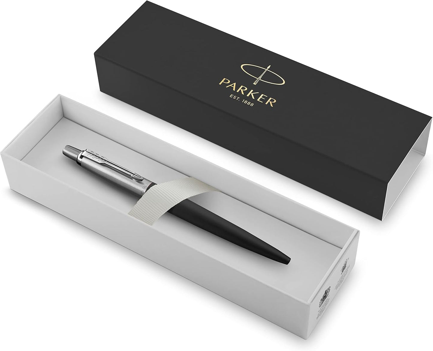 Parker Jotter Ball point Pen Bond Street Black with Chrome Trim Streamlined style with clean lines for a fresh take on the iconic Parker Jotter design