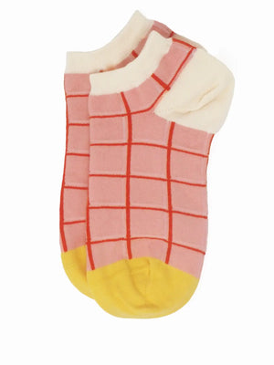 Peper Harow Grid Women's Cotton Trainer Socks