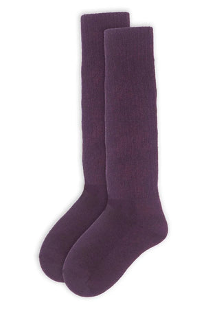 Peper Harow Luxury Wool Boot Socks For Women in Plum