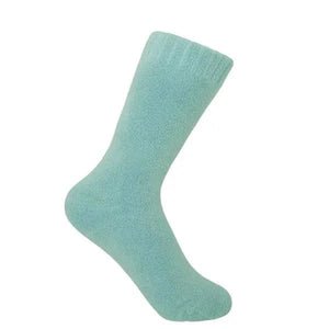 Peper Harow Ribbed Cuff Women's Premium Bed Socks in Blue