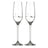 Petit Heart Champagne Flute Pair with embellished crystals by Swarovski.