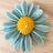 Blue Daisy Mini Candle