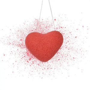Pink Loveheart Konjac Sponge