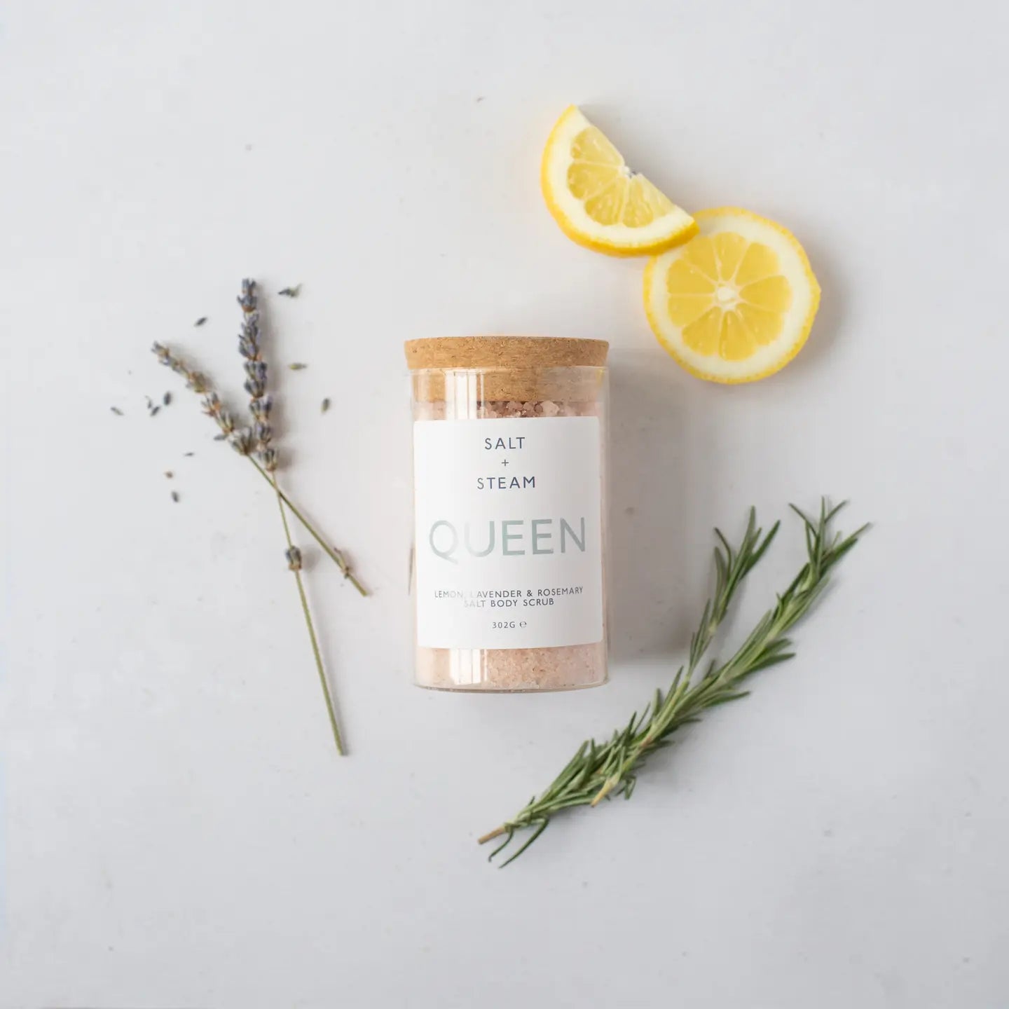 Queen body scrub jar
