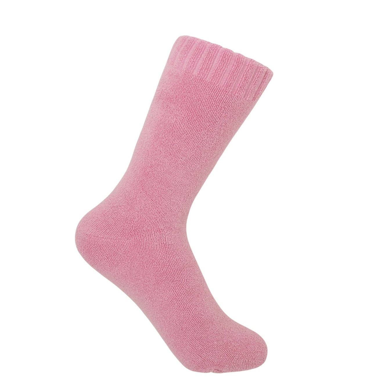Peper Harow Ribbed Cuff Women's Premium Bed Socks in Pink