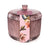 Garden Plum Ribbed Glass Jar Candle