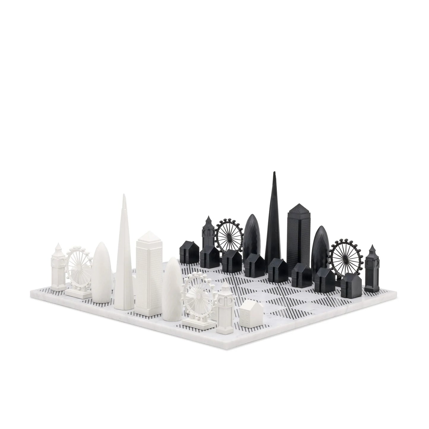 Skyline Chess The London Edition With Carrara Marble Board