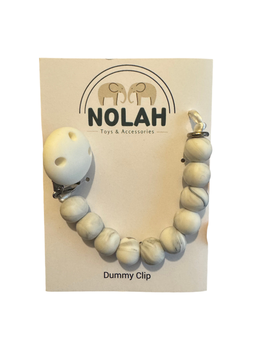 Safe & Stylish Silicone pebble effect babies dummy clip.