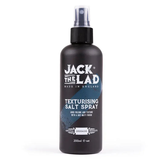 Men's texturising hair salt spray bottle for volume and texture.