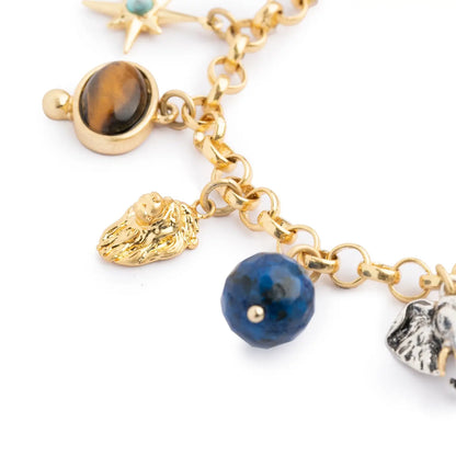 Savannah Animal Head Charm Bracelet