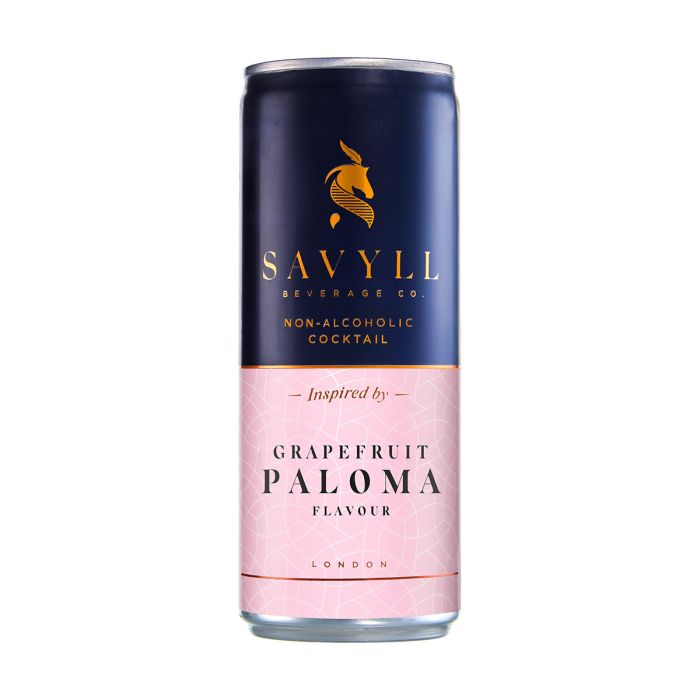 Non-Alcoholic Grapefruit Paloma drink can by Savyll.
