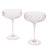 Pink Scalloped Coupe Cocktail Glasses | Set of 2