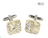 Original Murano Glass Cufflinks - White Spiral
