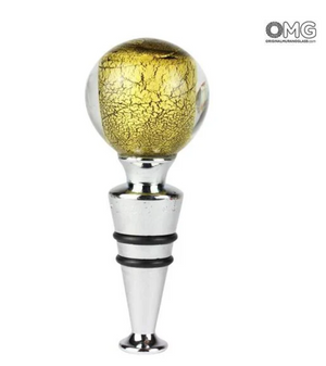 Original Murano Glass Bottle stopper - 24 Carat Gold