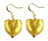 Original Murano Glass Earrings Heart Stones Ravello - Pure Gold