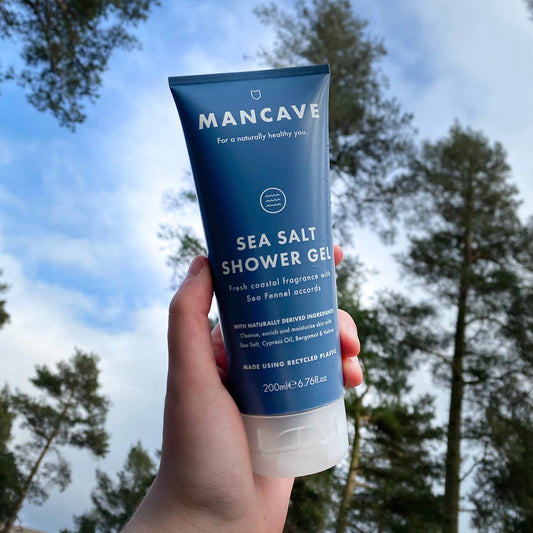 Sea salt shower gel. Cleanses deeply, refreshes skin, and uplifts with a crisp coastal scent.