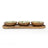 Set of 3 Small Mango Wood Dipping Bowls Olive Pattern