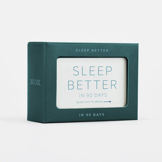 Sleep Better in 90 Days box for improved sleep tips and wellness.