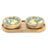 Small Mango Wood Dipping Bowls On Tray Sicilian Orchard