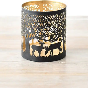 Small Reindeer Cut Out Votive Candle Holder
