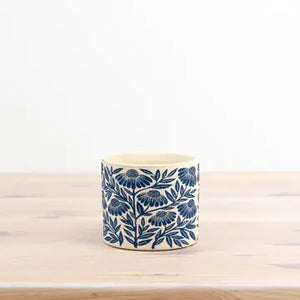 Small Flower Design Planter, 10.5cm