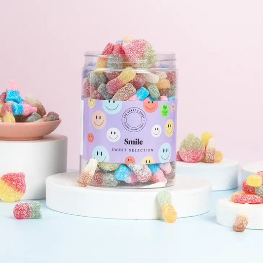 Heading to a party, treating a best friend or just celebrating something special than this giant 1KG filled jar of sweetness is the one for you!