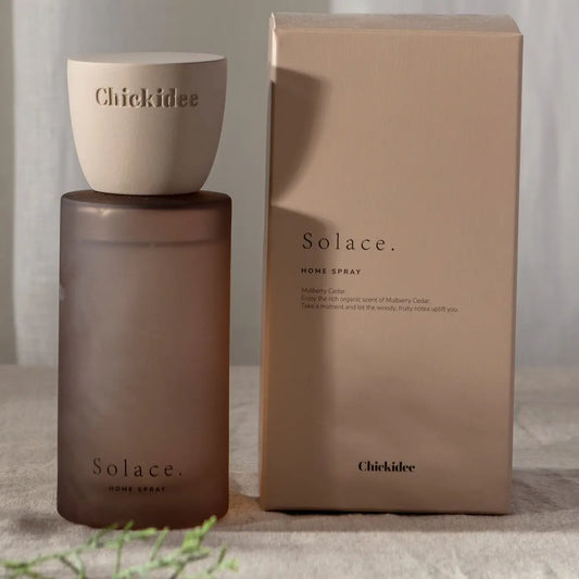 Solace Clay Home Spray 100ml in Mulberry Cedar from the Clay Range with green mandarin, white florals and cedarwood notes