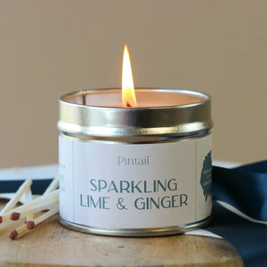 Sparkling Lime and Ginger Classic Tin Candle