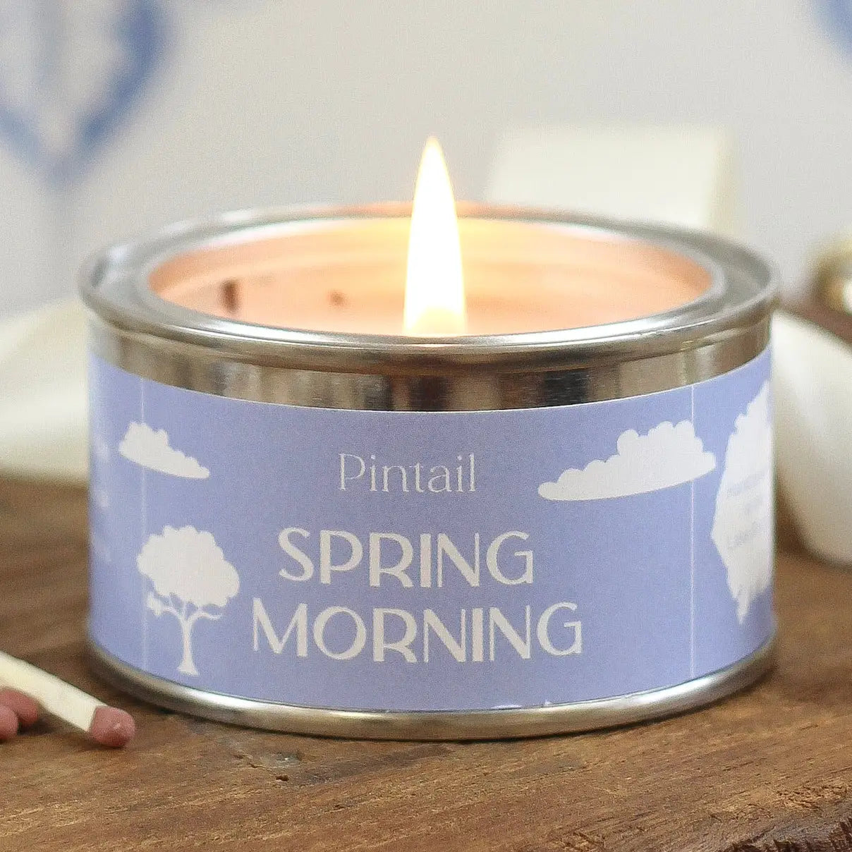 Spring Morning Paint Pot Candle in a small paint-pot style container.
