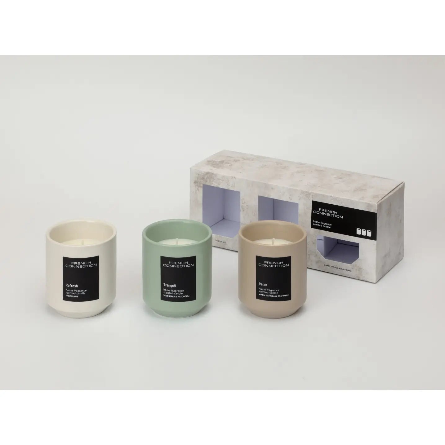 Stone Range Trio of Candles Gift Set by French Connection – elegant candles for a warm, cozy home.