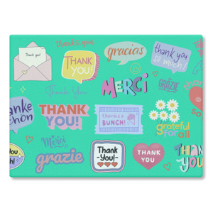 Thank You Glass Chopping Board