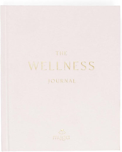 Wellness Journal cover with gold lettering for tracking mental and physical well-being.