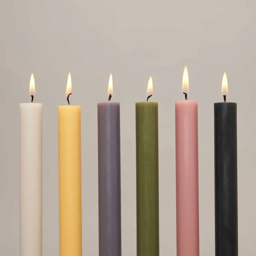 Add a warming glow to your dinner table with True Grace's Morning Mist dining candle pack
