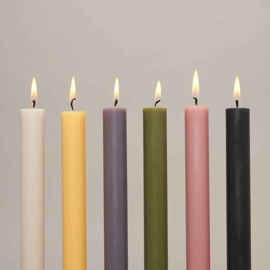 Add a warming glow to your dinner table with True Grace's Morning Mist dining candle pack