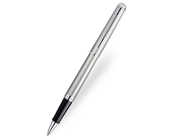 Waterman Hemisphere Pen: Sleek stainless steel, elegant chrome trim, and smooth rollerball writing for a refined personal or professional touch.