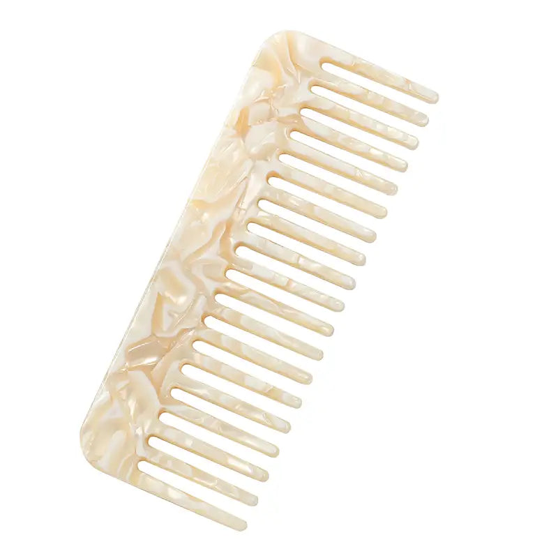 Ivory effect wide tooth hair comb.