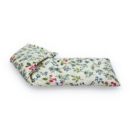Wildflowers Blue Cotton Wheat Bag for soothing aches and pains.