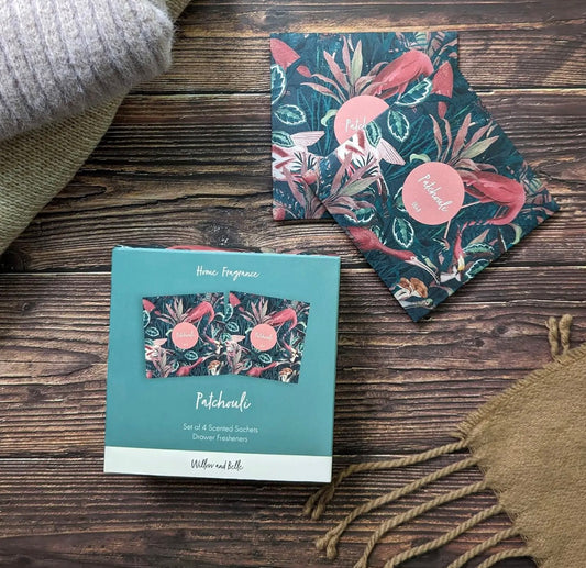 Willow and Belle Scented Sachet | Set of 4 | Patchouli