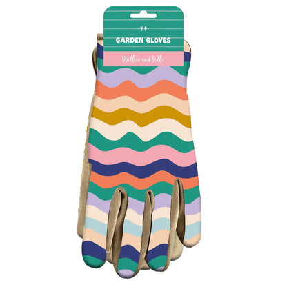 Willow and Belle Outdoor Gardening Gloves Abstract Design