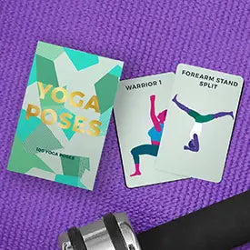 Stretch, relax & refocus anytime! Illustrated cards guide you through calming, energizing poses.