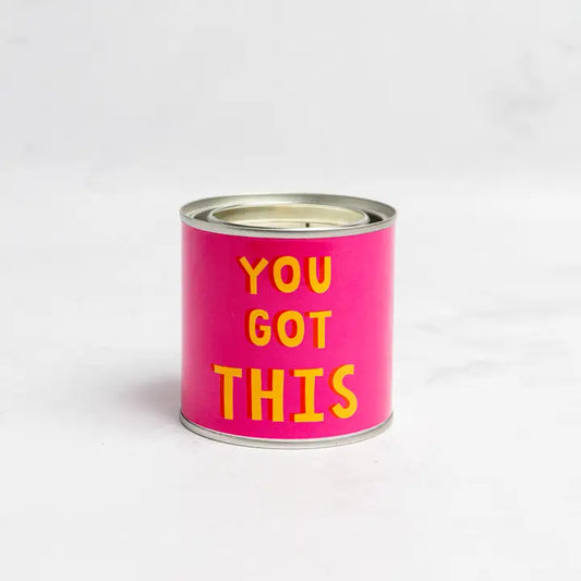 You Got This Conscious Candle in pink container.