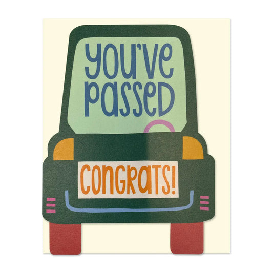 “You’ve Passed” Congratulations Card with thoughtful message, perfect for celebrating a new driver’s success and sharing pride and encouragement.